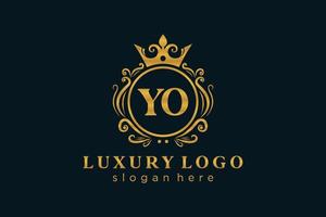 iniziale yo lettera reale lusso logo modello nel vettore arte per ristorante, regalità, boutique, bar, Hotel, araldico, gioielleria, moda e altro vettore illustrazione.