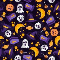 Halloween dolce caramella senza soluzione di continuità modello sfondo vettore