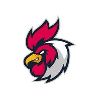 logo della mascotte del gallo vettore