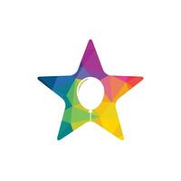 stella Palloncino logo design. felicità logotipo concetto. celebrazione aria Palloncino simbolo. vettore