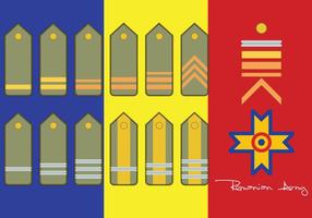 Classifica dell'esercito rumeno vettore