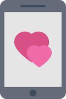 illustrazione vettoriale di amore mobile su uno sfondo simboli di qualità premium. icone vettoriali per il concetto e la progettazione grafica.