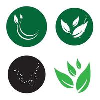 eco albero foglia logo modello vettore