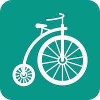 bicicletta ii glifo il giro sfondo icona vettore
