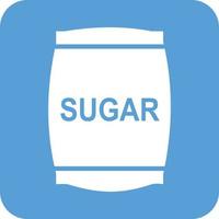 zucchero Borsa glifo il giro sfondo icona vettore