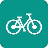 bicicletta glifo il giro sfondo icona vettore