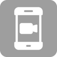 video App glifo il giro sfondo icona vettore