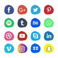 progettazione delle icone dei social media vettore