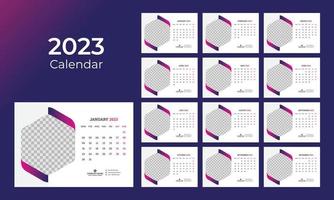 calendario da tavolo 2023 vettore