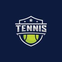 illustrazione vettoriale di design del logo dell'emblema del tennis