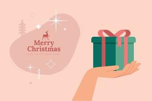 allegro Natale e contento nuovo anno saluto carta. vettore illustrazione concetto per sfondo, saluto carta, festa invito carta, sito web striscione, sociale media striscione, marketing Materiale.