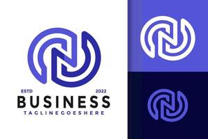 n lettera attività commerciale azienda logo disegno, marca identità loghi vettore, moderno logo, logo disegni vettore illustrazione modello