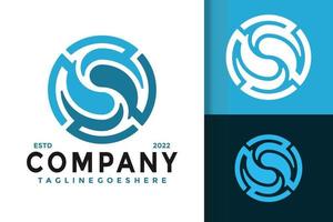 astratto lettera S onda logo disegno, marca identità loghi vettore, moderno logo, logo disegni vettore illustrazione modello