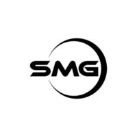 smg lettera logo design nel illustratore. vettore logo, calligrafia disegni per logo, manifesto, invito, eccetera.