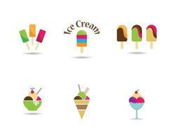 set di logo di immagini di gelato vettore