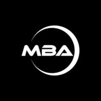 mba lettera logo design nel illustrazione. vettore logo, calligrafia disegni per logo, manifesto, invito, eccetera.