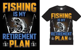pesca è mio la pensione Piano citazione vettore t camicia design modello.
