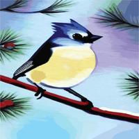 vettore realistico dettagliato vettore illustrazione inverno uccelli rami. inverno design elementi Natale, vacanze. seduta ramo. inverno sfondo. albero ramo senza le foglie con volante uccelli.
