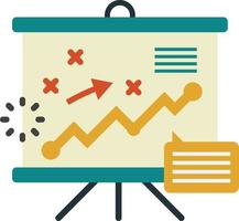 rapporti e statistica illustrazione nel minimo stile vettore