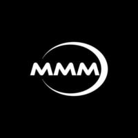 mmm lettera logo design nel illustrazione. vettore logo, calligrafia disegni per logo, manifesto, invito, eccetera.
