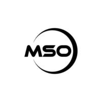 mso lettera logo design nel illustrazione. vettore logo, calligrafia disegni per logo, manifesto, invito, eccetera.