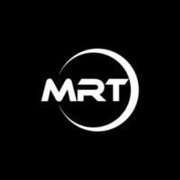 mrt lettera logo design nel illustrazione. vettore logo, calligrafia disegni per logo, manifesto, invito, eccetera.