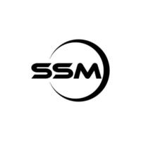 ssm lettera logo design con bianca sfondo nel illustratore. vettore logo, calligrafia disegni per logo, manifesto, invito, eccetera.