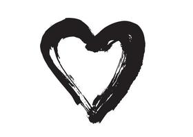 forme del cuore impostate vettore disegnato a mano.