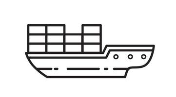 traghetto con un' carico. consegna attraverso il oceano. vettore