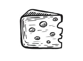 formaggio, mano disegnato stile illustrazione. vettore. vettore