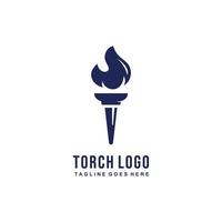 torcia logo design vettore