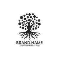 quercia albero logo design vettore