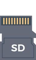 illustrazione vettoriale della scheda SD su uno sfondo. simboli di qualità premium. icone vettoriali per il concetto e la progettazione grafica.