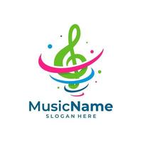 tornado musica logo vettore. musica tornado logo design modello vettore