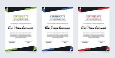 certificato modello premi diploma sfondo vettore moderno design semplice elegante
