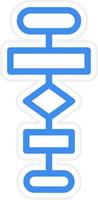 stile icona diagramma di flusso vettore