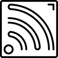 icona della linea per il feed vettore