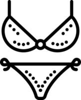 linea icona per reggiseno vettore