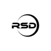 rsd lettera logo design nel illustrazione. vettore logo, calligrafia disegni per logo, manifesto, invito, eccetera.