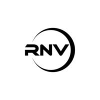 rnv lettera logo design nel illustrazione. vettore logo, calligrafia disegni per logo, manifesto, invito, eccetera.