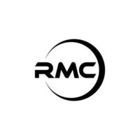 rmc lettera logo design nel illustrazione. vettore logo, calligrafia disegni per logo, manifesto, invito, eccetera.
