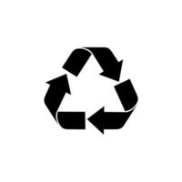 vettore freccia riciclare icona logo nero colore