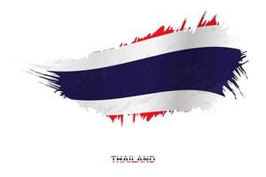 bandiera di Tailandia nel grunge stile con agitando effetto. vettore