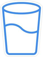 stile icona bicchiere d'acqua vettore