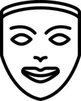 icona della linea per la maschera vettore