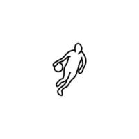 mano disegnato pallacanestro icona, semplice scarabocchio icona vettore