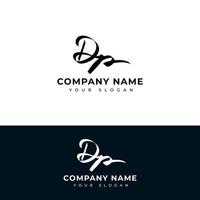 dp iniziale firma logo vettore design