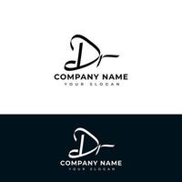 dr iniziale firma logo vettore design