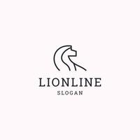 Leone logo icona design modello vettore illustrazione