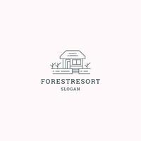 foresta ricorrere logo icona design modello vettore illustrazione